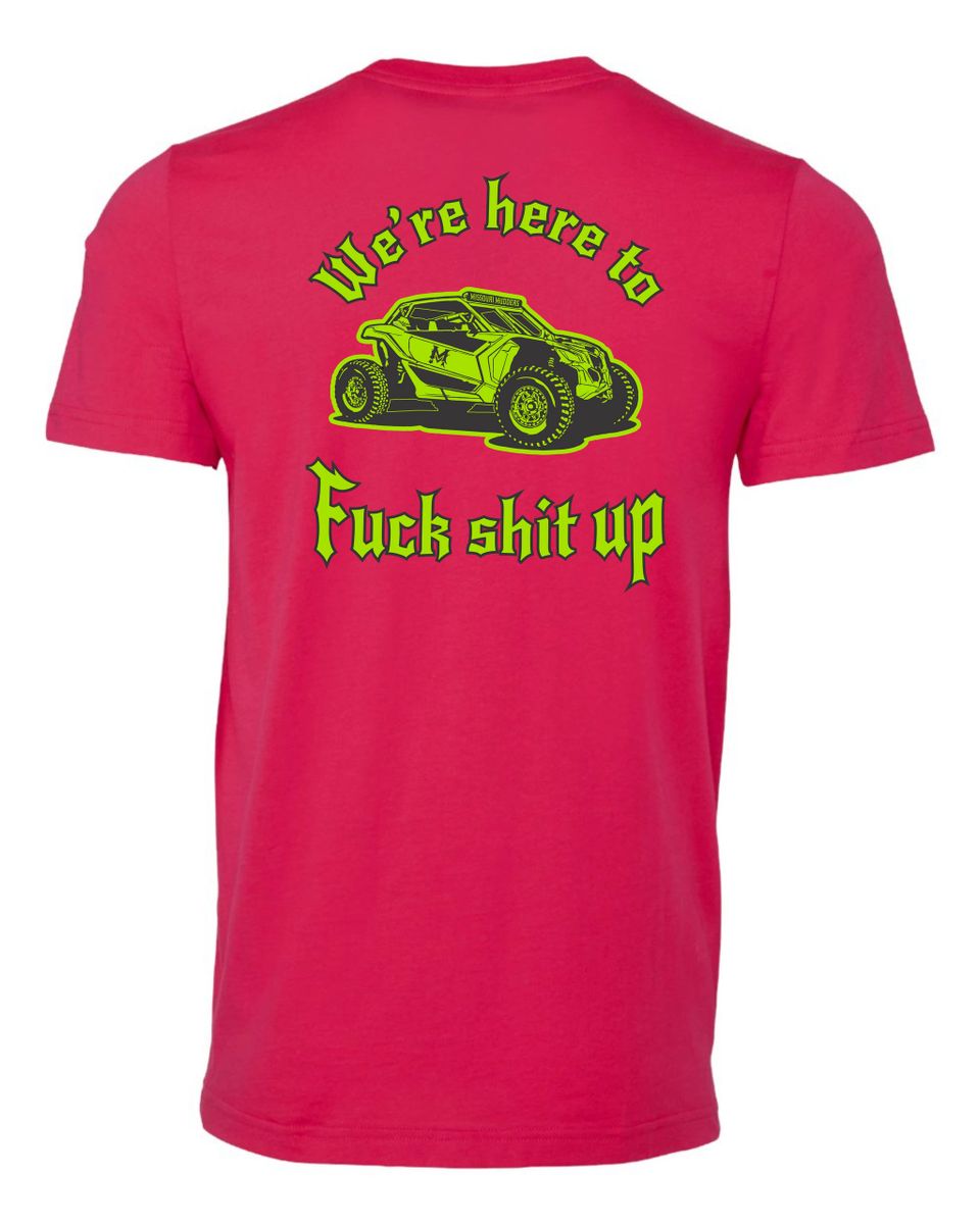 Girls Fuck Shit Up t-shirt in hot pink